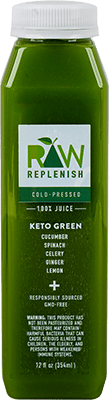 Raw Replenish Keto Green Cold-Pressed Juice Image